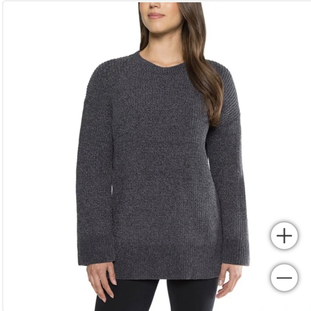 NWT Matty M Charcoal Gray Chemille Crew Neck Sweater XS X-SMALL